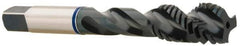 Accupro - #10-24 3 Flute 2B/3B Modified Bottoming Spiral Flute Tap - Vanadium High Speed Steel, Oxide Finish, 2-3/8" OAL, Right Hand Flute, Right Hand Thread, H3 - Exact Tool & Supply