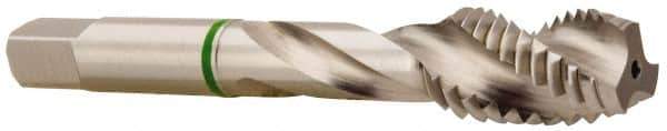 Accupro - 5/16-18 3 Flute 3B Modified Bottoming Spiral Flute Tap - Vanadium High Speed Steel, Bright Finish, 2-23/32" OAL, Right Hand Flute, Right Hand Thread, H3 - Exact Tool & Supply