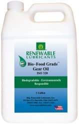 Renewable Lubricants - 1 Gal Bottle, Mineral Gear Oil - 24°F to 518°F, 252 St Viscosity at 40°C, 34 St Viscosity at 100°C, ISO 320 - Exact Tool & Supply