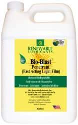 Renewable Lubricants - 1 Gal Bottle Thin Oily Film Penetrant/Lubricant - -22°F to 208°F - Exact Tool & Supply
