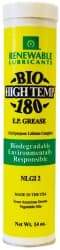 Renewable Lubricants - 14 oz Cartridge Biobased Extreme Pressure Grease - Green, Extreme Pressure & High Temperature, 285°F Max Temp, NLGIG 2, - Exact Tool & Supply