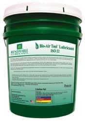 Renewable Lubricants - 5 Gal Pail, ISO 22, Air Tool Oil - -40°F to 420°, Series Bio-Air - Exact Tool & Supply