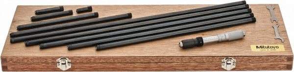 Mitutoyo - 4 to 40 Inch Range, Mechanical Inside Tubular Micrometer - 0.001 Inch Graduation, 0.00012+m+0.00004xR/20 Inch Accuracy - Exact Tool & Supply