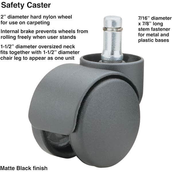 Master Caster - Cushions, Casters & Chair Accessories Type: Caster Set For Use With: Office and Home Furniture - Exact Tool & Supply