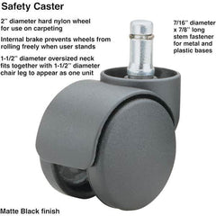 Master Caster - Cushions, Casters & Chair Accessories Type: Caster Set For Use With: Office and Home Furniture - Exact Tool & Supply