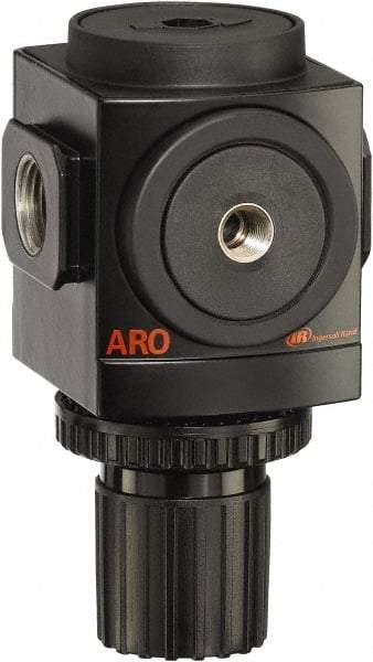 ARO/Ingersoll-Rand - 3/8 NPT Port, 179 CFM, Aluminum Standard Regulator - 0 to 140 psi Range, 250 Max psi Supply Pressure, 1/8" Gauge Port Thread, 3.15" Wide x 5.472" High - Exact Tool & Supply