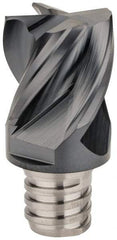 Iscar - MM EC-CF Grade IC908 Carbide End Milling Tip Insert - TiAlN Finish, 4 Flutes, 3/4" Cutting Diam, 0.629" Depth of Cut, 1" Extension, 0.031" Cnr Rad, 38° Helix - Exact Tool & Supply
