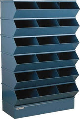 Stackbin - 6 Bin, Shelving Unit with Openings & Base - 37" Wide x 63" High - Exact Tool & Supply