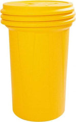 Eagle - 57 Gallon Closure Capacity, Screw On Closure, Yellow Overpack - 55 Gallon Container, HDPE, 550 Lb. Capacity, UN; DOT Listing - Exact Tool & Supply