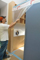 TRIMACO - Medium Weight HDPE Plastic Masking Film - 180' x 4', 0.0004" Thick, Translucent - Exact Tool & Supply