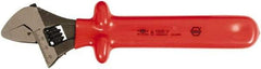 Wiha - 1" Jaw Capacity, 8" Insulated Adjustable Wrench - Chrome Vanadium Steel - Exact Tool & Supply