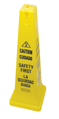 Caution Cone Sign - Yellow - Exact Tool & Supply