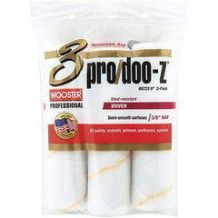 Wooster Brush - 3/8" Nap, 9" Wide Paint Roller - Medium Texture, Woven - Exact Tool & Supply
