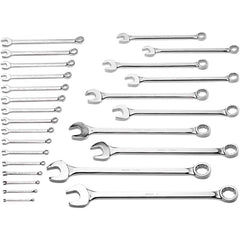 Wright Tool & Forge - 26 Pc, 1/4 - 2", 12-Point Combination Wrench Set - Exact Tool & Supply