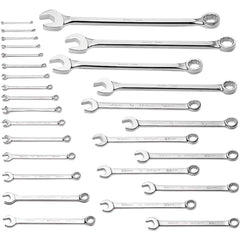 Wright Tool & Forge - 28 Pc, 6 - 50mm, 12-Point Metric Combination Wrench Set - Exact Tool & Supply