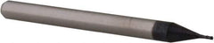 Accupro - 0.022", 0.066" LOC, 1/8" Shank Diam, 1-1/2" OAL, 4 Flute, Solid Carbide Square End Mill - Single End, AlTiN Finish, Spiral Flute, 30° Helix, Centercutting, Right Hand Cut, Right Hand Flute, Series Miniature - Exact Tool & Supply
