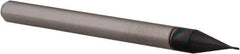 Accupro - 0.013", 0.039" LOC, 1/8" Shank Diam, 1-1/2" OAL, 4 Flute, Solid Carbide Square End Mill - Single End, AlTiN Finish, Spiral Flute, 30° Helix, Centercutting, Right Hand Cut, Right Hand Flute, Series Miniature - Exact Tool & Supply