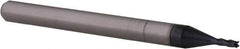 Accupro - 0.041", 0.123" LOC, 1/8" Shank Diam, 1-1/2" OAL, 4 Flute, Solid Carbide Square End Mill - Single End, AlTiN Finish, Spiral Flute, 30° Helix, Centercutting, Right Hand Cut, Right Hand Flute, Series Miniature - Exact Tool & Supply