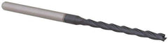 Accupro - 3/32", 1-1/8" LOC, 1/8" Shank Diam, 2-1/2" OAL, 3 Flute, Solid Carbide Square End Mill - Single End, AlTiN Finish, Spiral Flute, 30° Helix, Centercutting, Right Hand Cut, Right Hand Flute, Series Miniature - Exact Tool & Supply