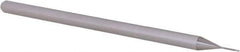 Accupro - 1/64", 0.022" LOC, 1/8" Shank Diam, 2-1/2" OAL, 3 Flute, Solid Carbide Square End Mill - Single End, Uncoated, Spiral Flute, 30° Helix, Centercutting, Right Hand Cut, Right Hand Flute, Series Miniature - Exact Tool & Supply