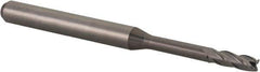 Accupro - 5/64", 0.234" LOC, 1/8" Shank Diam, 1-1/2" OAL, 4 Flute, Solid Carbide Square End Mill - Single End, Uncoated, Spiral Flute, 30° Helix, Centercutting, Right Hand Cut, Right Hand Flute, Series Miniature - Exact Tool & Supply