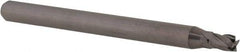 Accupro - 0.09", 0.135" LOC, 1/8" Shank Diam, 1-1/2" OAL, 4 Flute, Solid Carbide Square End Mill - Single End, Uncoated, Spiral Flute, 30° Helix, Centercutting, Right Hand Cut, Right Hand Flute, Series Miniature - Exact Tool & Supply