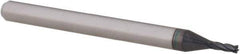 Accupro - 0.046", 0.138" LOC, 1/8" Shank Diam, 1-1/2" OAL, 4 Flute, Solid Carbide Square End Mill - Single End, AlTiN Finish, Spiral Flute, 30° Helix, Centercutting, Right Hand Cut, Right Hand Flute, Series Miniature - Exact Tool & Supply