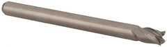 Accupro - 5/32", 0.562" LOC, 3/16" Shank Diam, 2" OAL, 4 Flute, Solid Carbide Square End Mill - Single End, Uncoated, Spiral Flute, 30° Helix, Centercutting, Right Hand Cut, Right Hand Flute, Series Miniature - Exact Tool & Supply
