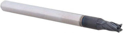 Accupro - 3/32", 0.139" LOC, 1/8" Shank Diam, 1-1/2" OAL, 4 Flute, Solid Carbide Square End Mill - Single End, AlTiN Finish, Spiral Flute, 30° Helix, Centercutting, Right Hand Cut, Right Hand Flute, Series Miniature - Exact Tool & Supply