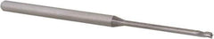 Accupro - 1/16", 0.093" LOC, 1/8" Shank Diam, 2-1/2" OAL, 3 Flute, Solid Carbide Square End Mill - Single End, Uncoated, Spiral Flute, 30° Helix, Centercutting, Right Hand Cut, Right Hand Flute, Series Miniature - Exact Tool & Supply