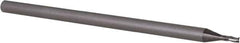 Accupro - 0.05", 0.075" LOC, 1/8" Shank Diam, 2-1/2" OAL, 3 Flute, Solid Carbide Square End Mill - Single End, Uncoated, Spiral Flute, 30° Helix, Centercutting, Right Hand Cut, Right Hand Flute, Series Miniature - Exact Tool & Supply