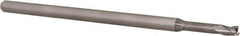 Accupro - 3/32", 0.139" LOC, 1/8" Shank Diam, 2-1/2" OAL, 3 Flute, Solid Carbide Square End Mill - Single End, Uncoated, Spiral Flute, 30° Helix, Centercutting, Right Hand Cut, Right Hand Flute, Series Miniature - Exact Tool & Supply