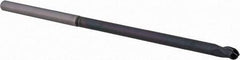 Accupro - 1/8", 0.187" LOC, 1/8" Shank Diam, 3" OAL, 3 Flute, Solid Carbide Square End Mill - Single End, AlTiN Finish, Spiral Flute, 30° Helix, Centercutting, Right Hand Cut, Right Hand Flute, Series Miniature - Exact Tool & Supply