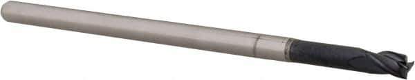 Accupro - 1/8", 0.187" LOC, 1/8" Shank Diam, 2-1/2" OAL, 3 Flute, Solid Carbide Square End Mill - Single End, AlTiN Finish, Spiral Flute, 30° Helix, Centercutting, Right Hand Cut, Right Hand Flute, Series Miniature - Exact Tool & Supply