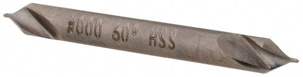 Hertel - #3/0 Plain Cut 60° Incl Angle High Speed Steel Combo Drill & Countersink - Exact Tool & Supply