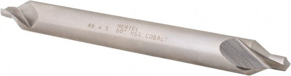 Hertel - #6 Plain Cut 60° Incl Angle Cobalt Combo Drill & Countersink - Exact Tool & Supply