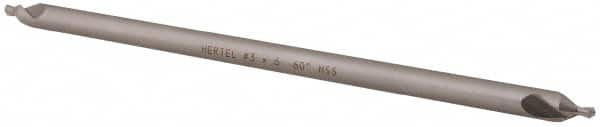 Hertel - #3 Plain Cut 60° Incl Angle High Speed Steel Combo Drill & Countersink - Exact Tool & Supply