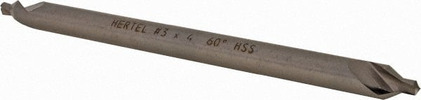 Hertel - #3 Plain Cut 60° Incl Angle High Speed Steel Combo Drill & Countersink - Exact Tool & Supply