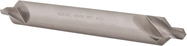 Hertel - #8 Plain Cut 90° Incl Angle High Speed Steel Combo Drill & Countersink - Exact Tool & Supply