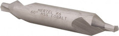 Hertel - #6 Plain Cut 60° Incl Angle Cobalt Combo Drill & Countersink - Exact Tool & Supply