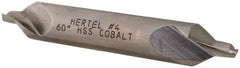 Hertel - #4 Plain Cut 60° Incl Angle Cobalt Combo Drill & Countersink - Exact Tool & Supply