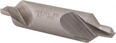 Hertel - #8 Plain Cut 82° Incl Angle High Speed Steel Combo Drill & Countersink - Exact Tool & Supply