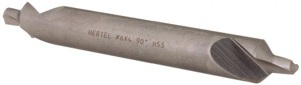 Hertel - #6 Plain Cut 90° Incl Angle High Speed Steel Combo Drill & Countersink - Exact Tool & Supply