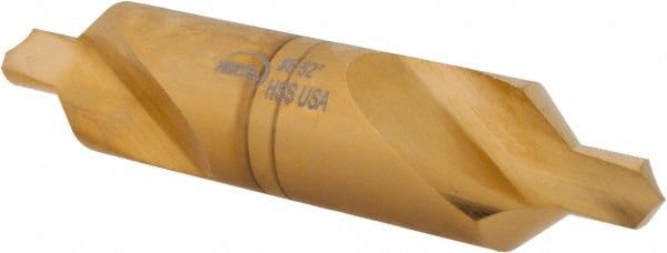 Hertel - #8 Plain Cut 82° Incl Angle High Speed Steel Combo Drill & Countersink - Exact Tool & Supply