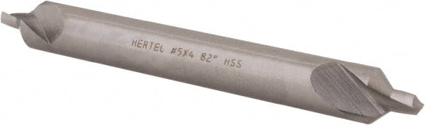 Hertel - #5 Plain Cut 82° Incl Angle High Speed Steel Combo Drill & Countersink - Exact Tool & Supply
