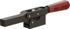 De-Sta-Co - 1,299 Lb Holding Capacity, Horizontal Handle, Manual Hold Down Toggle Clamp - 69° Handle Movement, 90° Bar Opening, Solid Bar, Solid Base, Oxide Finish, Forged Alloy Steel - Exact Tool & Supply