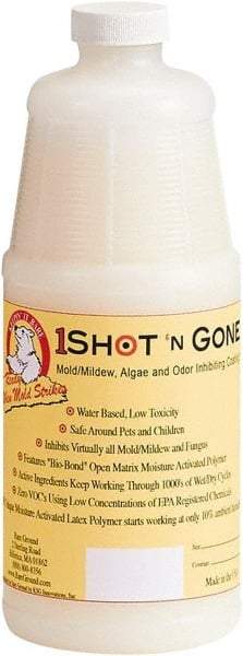 Bare Ground Solutions - One Quart of 1 Shot Mold Inhibiting Coating - Moisture activated mold/mildew, algae, fungus prevention coating  It has zero VOC's and uses a low concentration of EPA registered chemicals. - Exact Tool & Supply