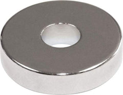 Mag-Mate - 3/8" Diam, 0.1" Cup Height, 0.1" Overall Height, 4 Lb Average Pull Force, 4 Lb Max Pull Force, Neodymium Rare Earth Cup Magnet - Through Hole Style, 0.136" Cup ID - Exact Tool & Supply