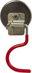 Mag-Mate - 38 Lb Max Pull Force, 5/16" Overall Height, 2.03" Diam, Ceramic Cup Magnet - Hook Style, 1-7/8" Clamp Opening, Chrome Plated - Exact Tool & Supply