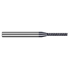 Variable Helix End Mills for Medium Alloy Steels - Finishers - 0.500mm Cutter Diameter × 4.000mm Length of Cut Carbide Square End Mill Finisher for Medium Alloy Steels, 4 Flutes, AlTiN Nano Coated - Exact Tool & Supply